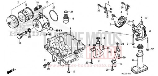 CARTER D'HUILE/POMPE A HUILE CBR600RAD de 2013